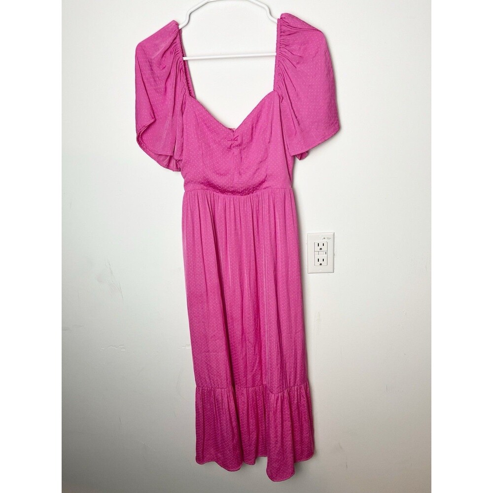 NSR pink Midi‎ Smoked Dress Romantic Small 266
